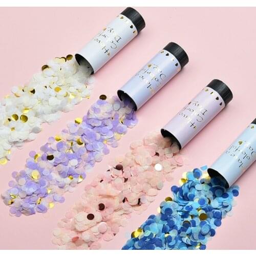 Confetti Spray Supplies Multicolor Wedding Confetti Spray Push Papers Handheld Launch Fireworks For Celebration Birthday Party