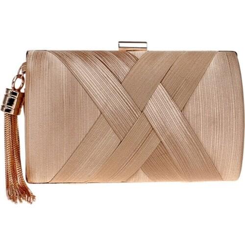 Ladies Clutch Bag Metal Tassel With Chain Shoulder Bags High Quality Classical Style Small Purse Wedding Evening Clutch Bag