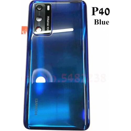 100% Original Back Battery cover For Huawei P40 Case Rear Housing door back cover case with camera Glass lens Frame