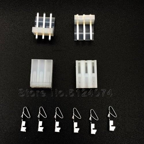 12Sets=60pcs CH3.96mm connector 3P 3pin CH3.96 straight needle + Terminal Kit + Housing Pin Header seat/plug/reed Spacing 3.96MM