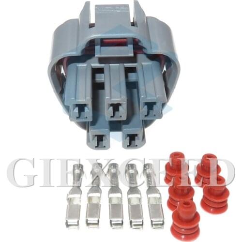 2 Sets 5 Pin MG641521-4 Auto Gasoline Oil Pump Assembly Plug Female Waterproof Socket For Hyundai Toyota