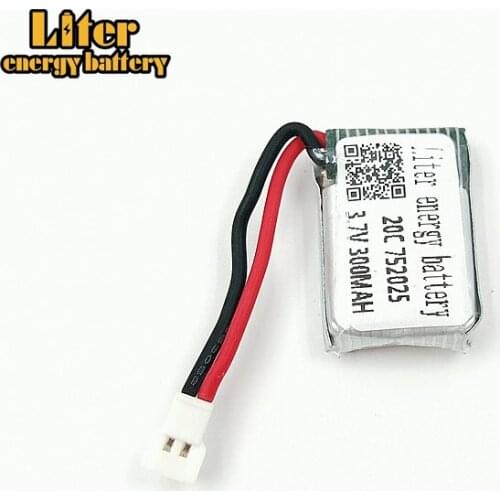 20pcs/lot 3.7V 300mAh X4 X11 X13 remote control plane aircraft battery lithium battery model aircraft 752025 20c
