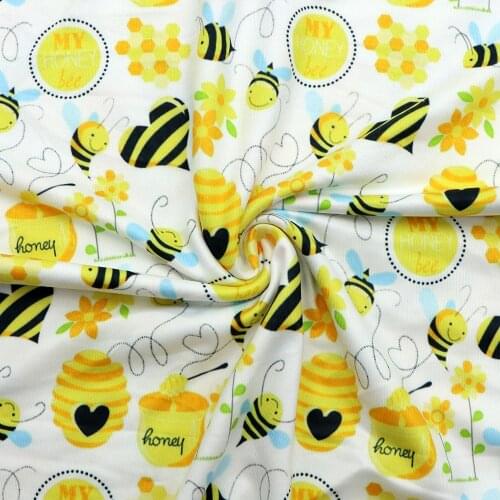 50*145cm Floral 4 Ways Stretch Double Brushed Knit Faric Tissue Sewing Quilting Fabrics Needlework Material DIY,1Yc15388