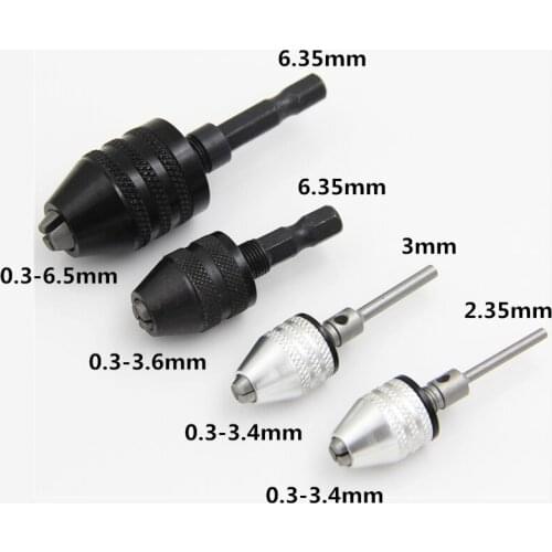 6.35mm Quick Change Keyless Drill Bit Drill Chuck Chuck Hex Shank Adapter Converter Tool