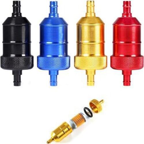 8mm Motorcycle Petrol Gas Fuel Filter Cleaner Cnc Aluminum Alloy Inline Fuel Gas Petrol Filter Accessories