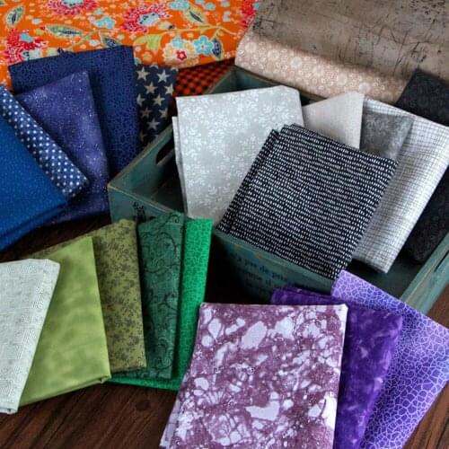 90 x 110 CM 100% Cotton Plain Fabric By the Yard Patchwork Printed Cloth for Sewing Clothing Dress Atlas tissue DIY Handmade