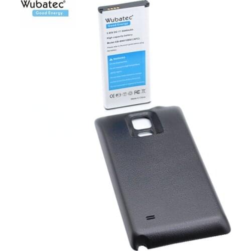 Wubatec 1x Note 4 NFC Battery 6440mAh for Samsung Galaxy Note4 N910F N910C N910V N910T N910G + Case EB-BN910BBE Extended Battery