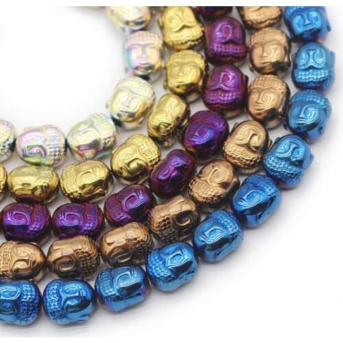 Avalokitesvara Buddha Rose Red,Purple Hematite Natural Stone Loose Beads For Jewelry Making Handmade DIY Bracelets10x8MM 20pcs