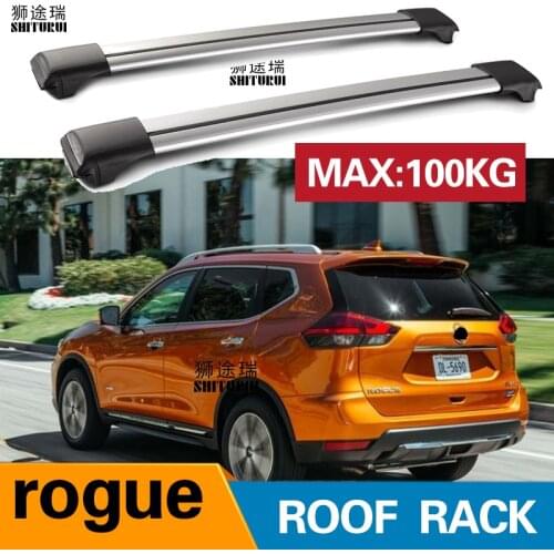HITURUI 2Pcs Roof bars For NISSAN rogue 2018-2019 SUV Aluminum Alloy Side Bars Cross Rails Roof Rack Luggage Carrier