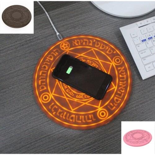 Big Magic Array 10W Qi Wireless Charger with Sound Effect Cool Marquee Design Mobile Phone Accessories Charger with LED Light