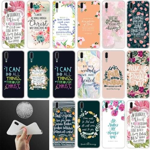 Case Bible verse Philippians Jesus Christ Christian For Huawei P40 P30 P20 Pro P10 Plus Lite P Samrt Z 2019 E 2020