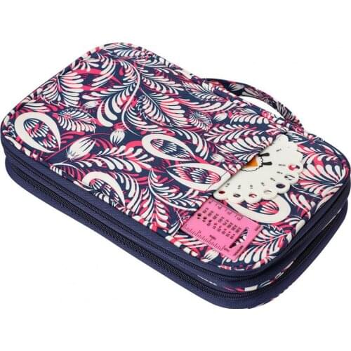 Crochet Hook Case Unique Pattern Wear Resistant 600D Oxford Cloth Foldable Knitting Needle Pouch for Household