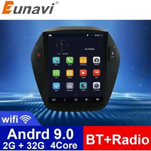 Eunavi 2 Din Android Car Radio For Hyunda Ix35 2010-2015 Multimedia Player Video Audio 9.7'' Vertical Tesla Screen GPS 2Din