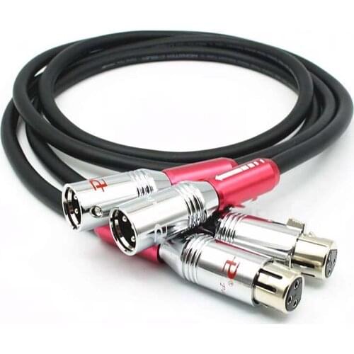 Hifi audio monster 500 pure copper 2XLR Male to Female Cable cable with carbon fiber XLR plug