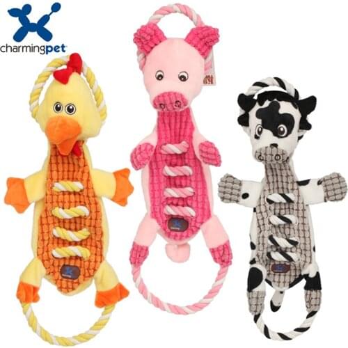 Charmingpet pet dog toys chicken cattle Horse pig pet training Squeak Toys