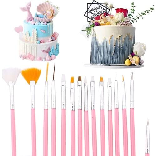Cake Decorating Art Brush Pen Tools Baking Accessories Multifunction Icing Pastry Brushes Fondant Cake Painting Brush