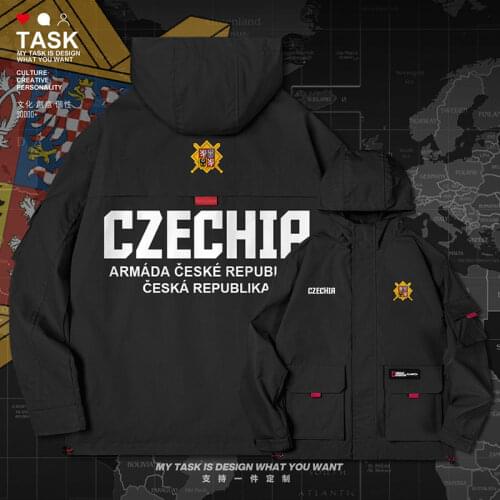 Czech Republic Czechia CZE men jacket hooded Land Force logo army fan mens windbreaker streetwear for men coat autumn clothes