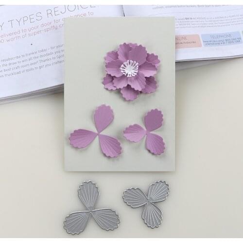 DUOFEN METAL CUTTING DIES 2 petals flowers stencil DIY Scrapbook Paper Album 2019 new