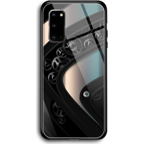 Future technology metallic Phone Case Tempered Glass For Samsung S7 S8 S9 S10E S20 21 30 Plus ultra Note 8 9 10 Plus A7 2018