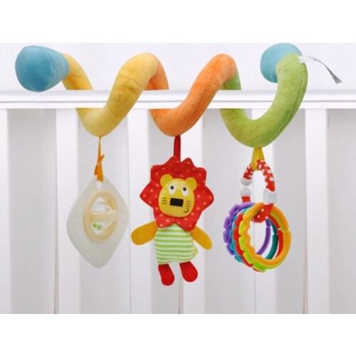 Multifunction Hanging Toy Car Seat Toys Bed Around Rattle Bell Infant Baby BB Teether Plush Toy for Crib Stroller Travel
