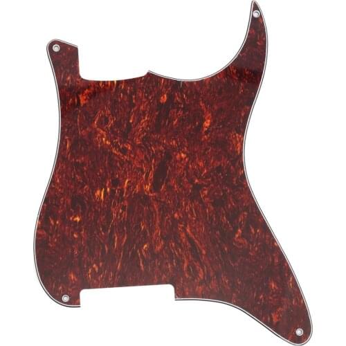 Musiclily 4 Hole Guitar Strat Pickguard Blanks Material for Stratocaster Style Guitar Custom, 4Ply Red Tortoise