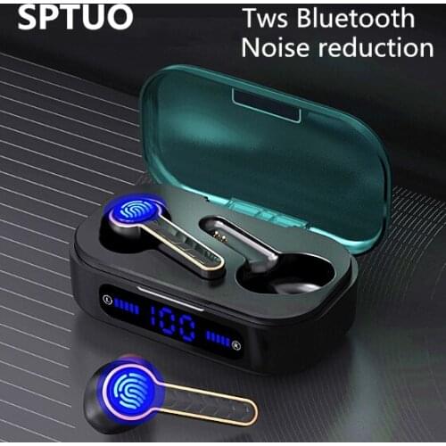 TWS Bluetooth 5.0 Wireless Headsets Touch Control Earphones Earbuds Noise Cancel LED Display Waterproof Sport Headset for phone