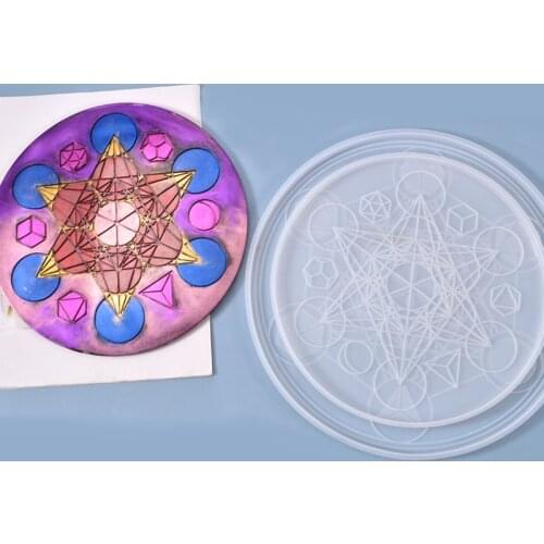 New Transparent Silicone Mold Resin Decoration Crafts DIY Magic Circle Compass Set Table Decoration Resin Mold Epoxy Resin