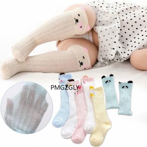 0-3 Years Newborns Cartoon Baby Boy Socks Baby Girl Summer Knee High Socks Cotton Mesh Socks for Cheap Stuff Clothes Accessories