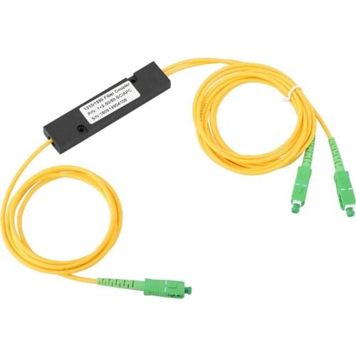 PLC Splitter SC APC 1X2 PLC Singlemode Fiber Optical Splitter SC/UPC PCL Splitter Internal Computer Cable Sleeve