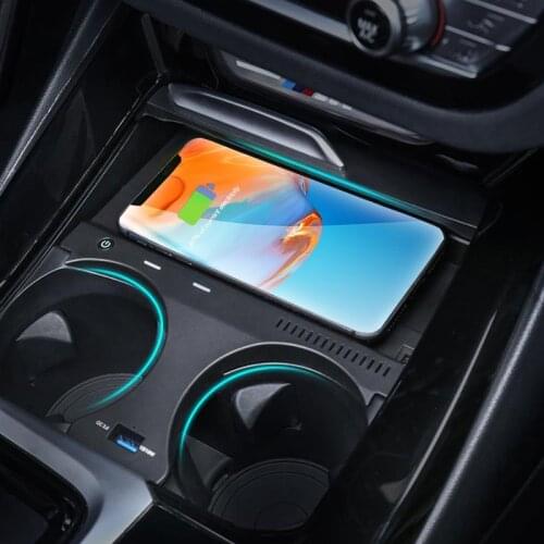 Suitable FOR BMW X3 X4 2019 2020 car QI wireless charger charging plate mobile phone holder accessories