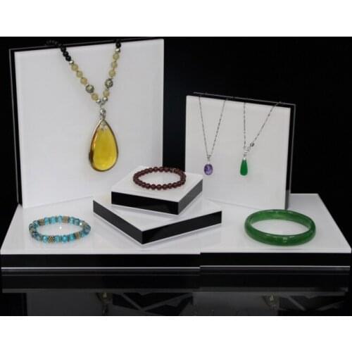 Customized Square Acrylic Flat Tray Jewelry Plate Bracelet Holder Sumglasses Stand Watch Ring Earring Display Organizer