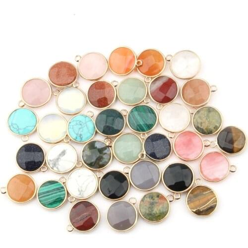 Wholesale Water Drop Shape Natural Stone Rose Quartzz/Tiger Eyes Pendant DIY for Necklace or Jewelry Making 16 Color