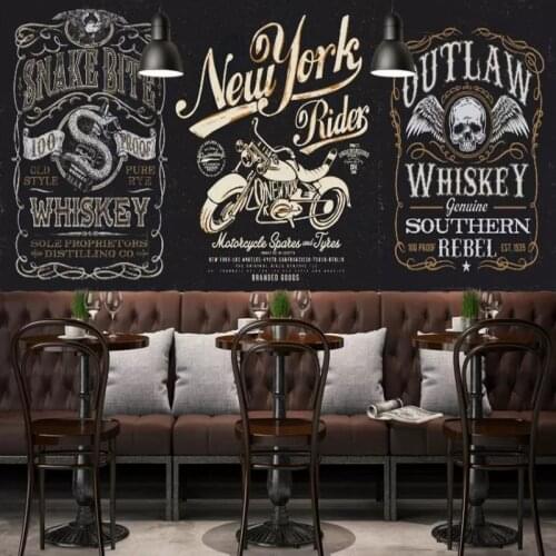 Custom 3d mural retro black wallpaper living room coffee room night club bedroom background NewYork Rider wallpaper mural