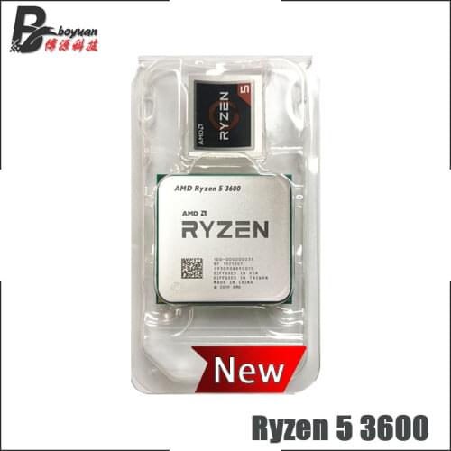AMD Ryzen 5 3600 R5 3600 3.6 GHz Six-Core Twelve-Thread CPU Processor 7NM 65W L3=32M 100-000000031 Socket AM4 new but no fan