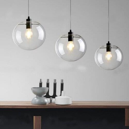 Transparent glass ball chandelier Glass ball magic bean molecular chandelier Postmodern glass chandelier led lighting fixture