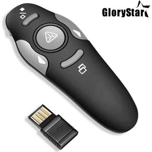 Hot Presenter Pointers 2.4G RF Wireless PPT Presentation Remote Control Red Light USB Flip Laser Pen