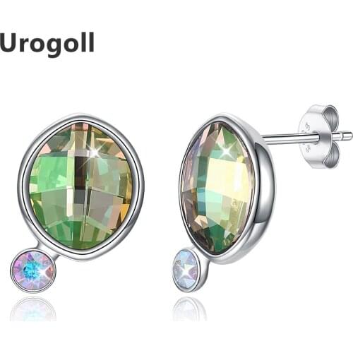 Earrings Fashion Sparkling Crystal Earrings for Women S925 Sterling Silver Stud Earrings 925 Silver Jewelry Jewellery Lover Gift