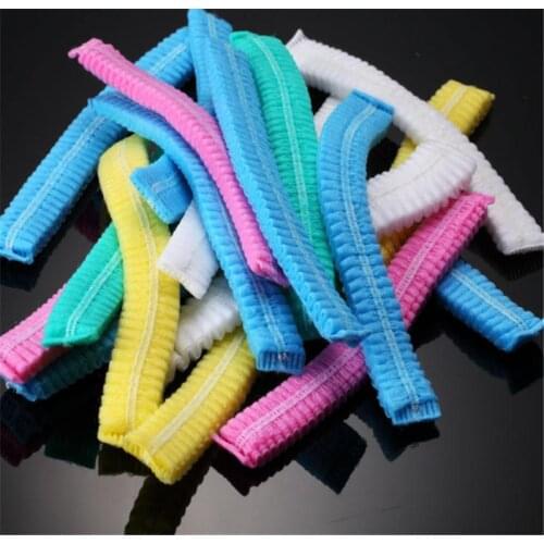 Sale 50 Pcs Non-woven Fabric Disposable Shower Caps Hair Nets Beauty Salon Spa Head Cover Hats Hygiene Dust Hat Shower Caps