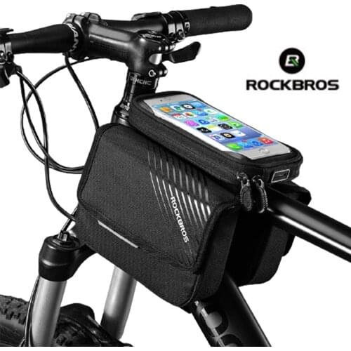 ROCKBROS 7 Style Bike Bags Bicycle Front Tube Bag Touch Screen waterproof For 5.8 to 6.3 inch Phone MTB Road Cycling Accessories