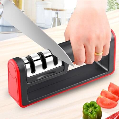 Knife sharpener Three stage ceramics sharpening stone coarsegeinding daily sharpening kitchen gadgets knives accessories