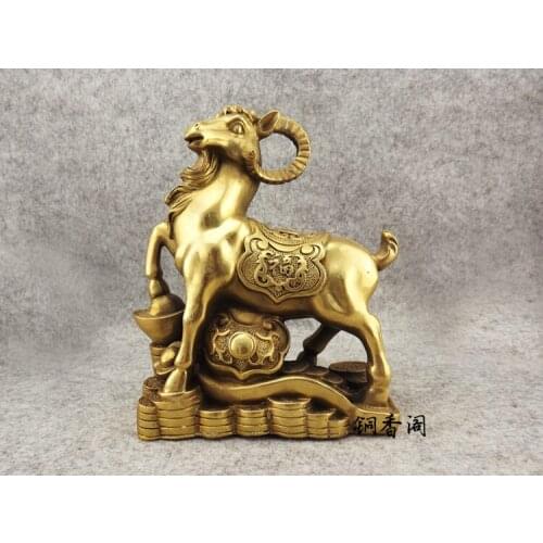 TOP GOOD Efficacious HOME family SHOP Talisman- TOP COOL animal wolf FENG SHUI Figurine wealth sheep FU RUYI statue