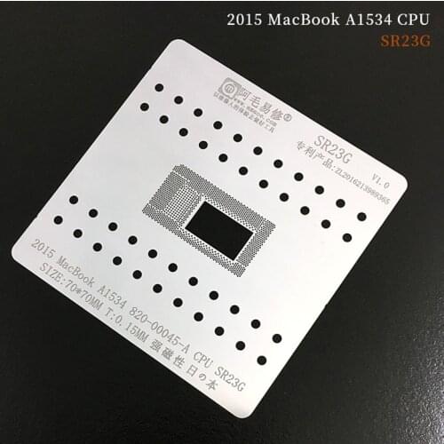 0.15mm Amaoe BGA Stencil Reballing For MacBook 2015 A1534 SR23G CPU 820-00045-A IC Solder Tin Plant Net Heat Template