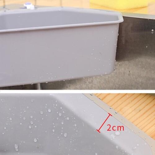 Triangular Corner Sink Drain Rack Shelf Basket Food Strainer Vegetable Fruit Drainer Sponge Holder Kitchen Filter MAZI888