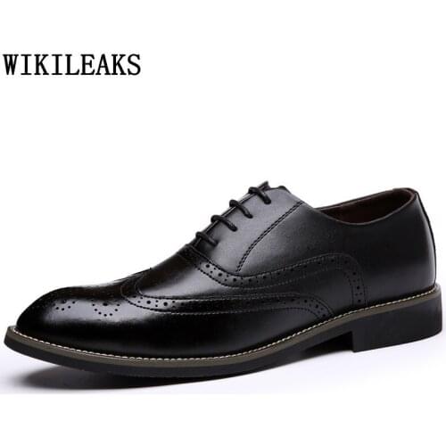 Brogue Shoes Men Business Suit Men Dress Shoes Leather Office 2021 Formal Shoes Men Wedding Dress Zapatos De Vestir Los Hombres