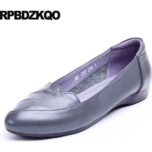 Pointed toe women traditional chinese shoes big size elderly flats gray hollow out 11 breathable slip on ladies 10 large china