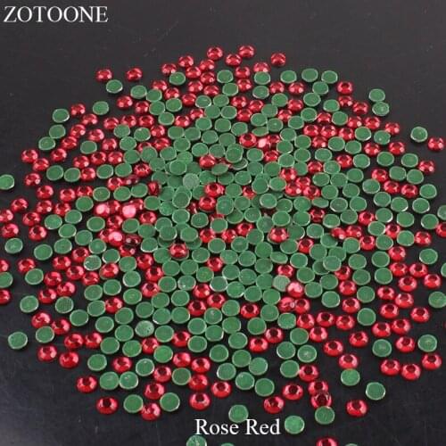 ZOTOONE 1440pcs Rose Rhinestones On Nails Hotfix Flatback Gitter Nail Rhinestones For Clothes Design Glass Decorations Strass E