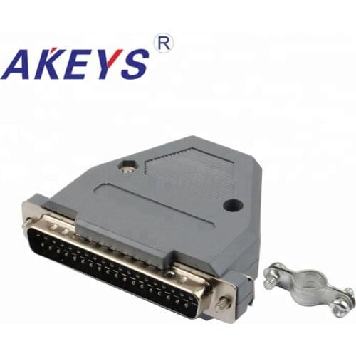 1PC VGA Interface DB37 Pin Double Row Blue Core Male VGA Adapter Interface Gray Plastic Shell