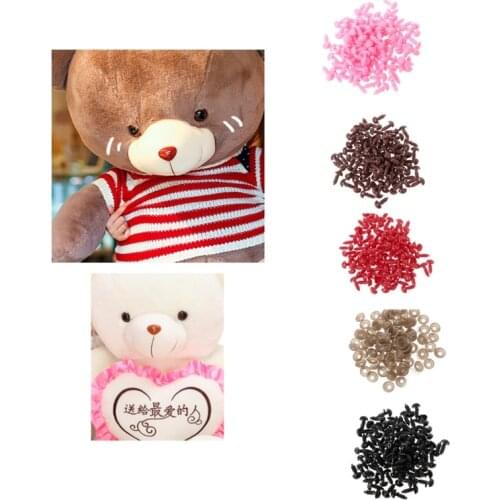 100Pcs Plastic Safety Triangle Velvet Noses For Animal Puppet Teddy Bear Doll