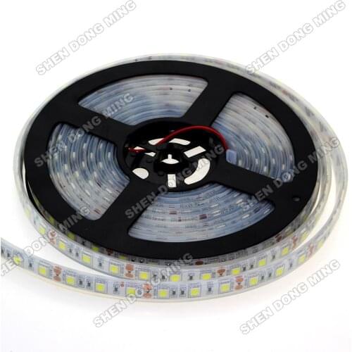 5m 60leds/m 12V SMD 5050 LED Strip waterproof IP68 swimming pool aquarium flexible led tape ribbon lighting silicon tube RGB