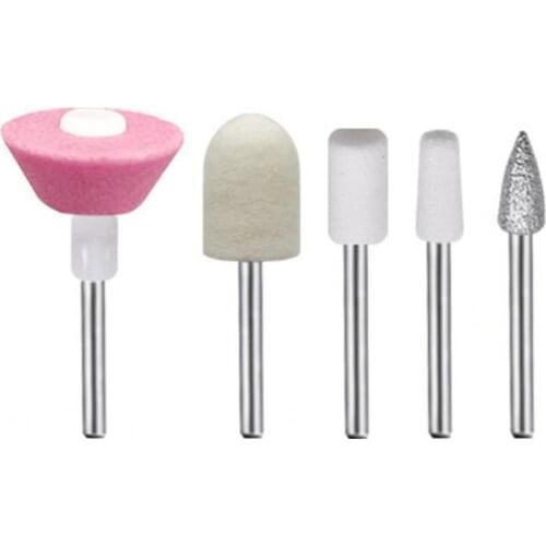 70% Hot Sale 5Pcs/Set 2.35mm Nail Art Drill Wear-resistant Multi-purpose Metal Nail Polishing Head for Women